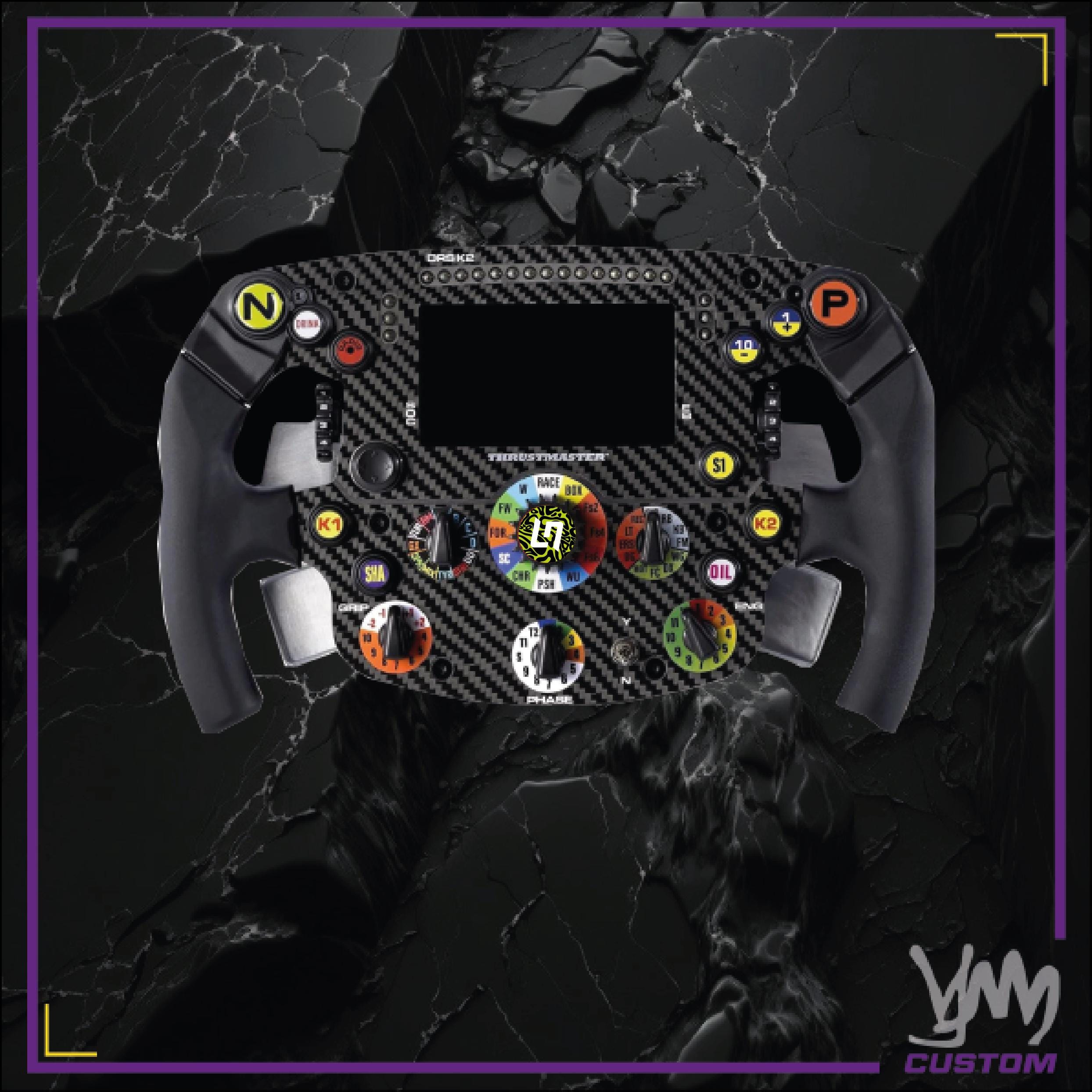 Stickers équipes de F1 au choix pour remplacement logo central pour volant Thrustmaster Ferrari SF1000