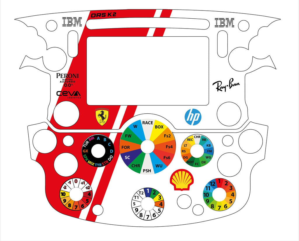 Stickers pour volant complet Thrustmaster Ferrari SF1000