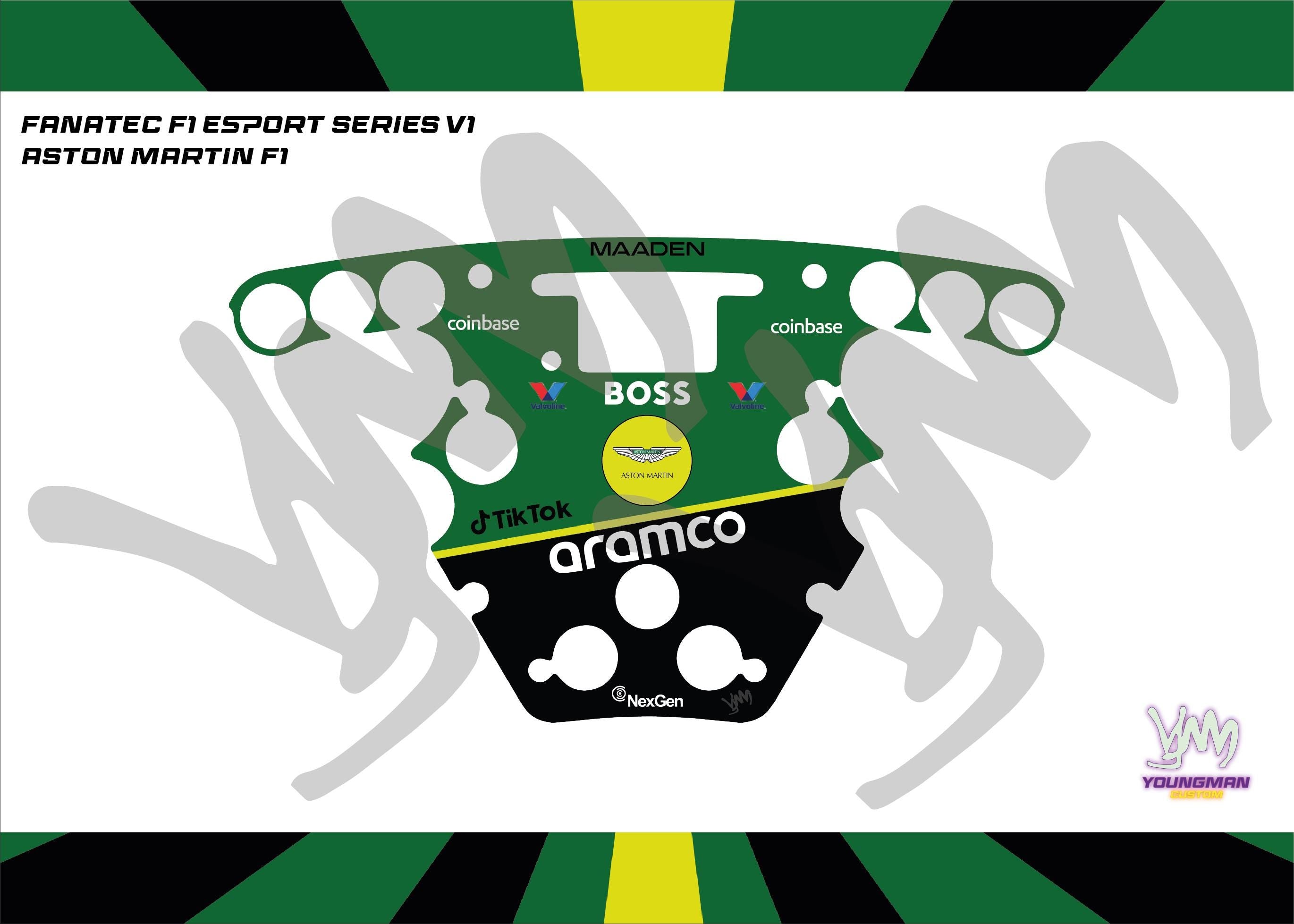 Stickers pour volant Fanatec Esport F1 V1 et V2 - Aston Martin F1