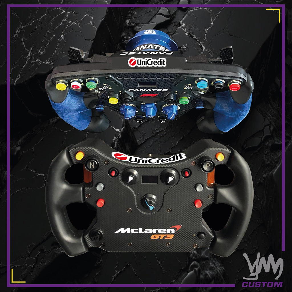Sticker Unicredit Ferrari F1 2025 pour volant Thrustmaster Ferrari SF1000 - Add-On F1 - Fanatec Podium / McLaren