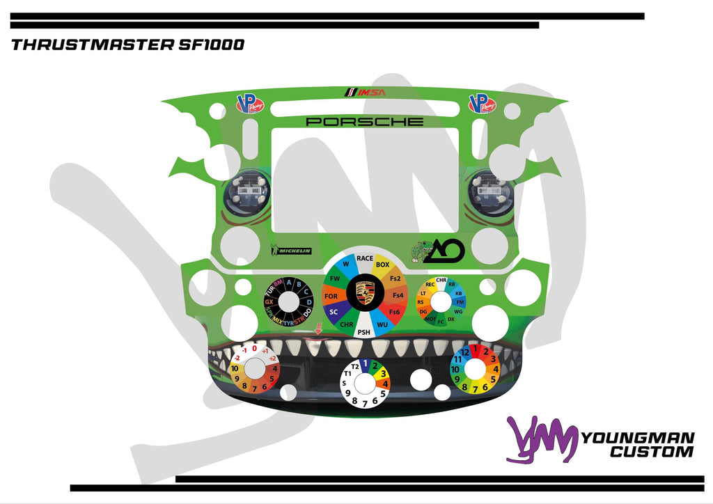 Stickers pour volant complet Thrustmaster SF1000 - Porsche Rexy