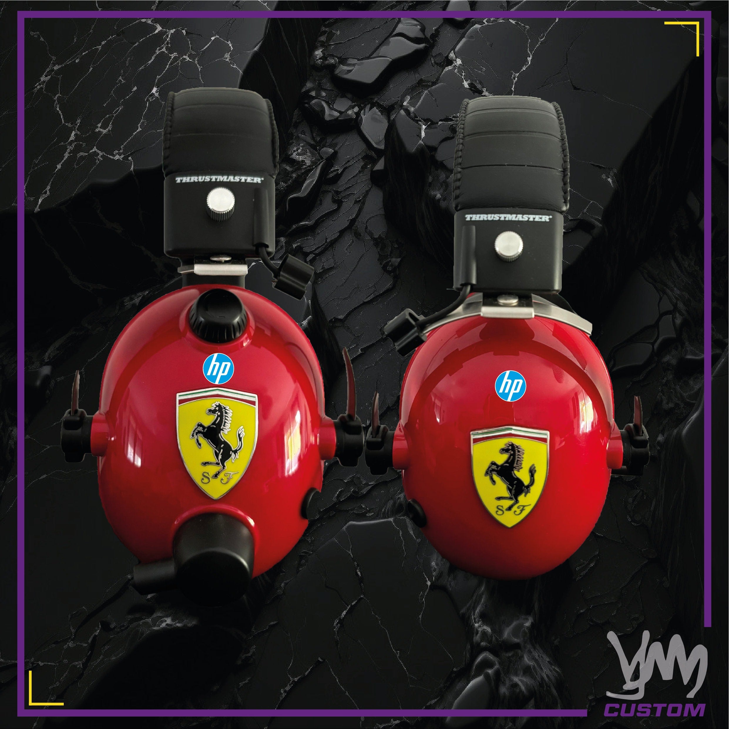 Stickers HP Ferrari F1 pour casque audio Thrustmaster T-Racing Ferrari