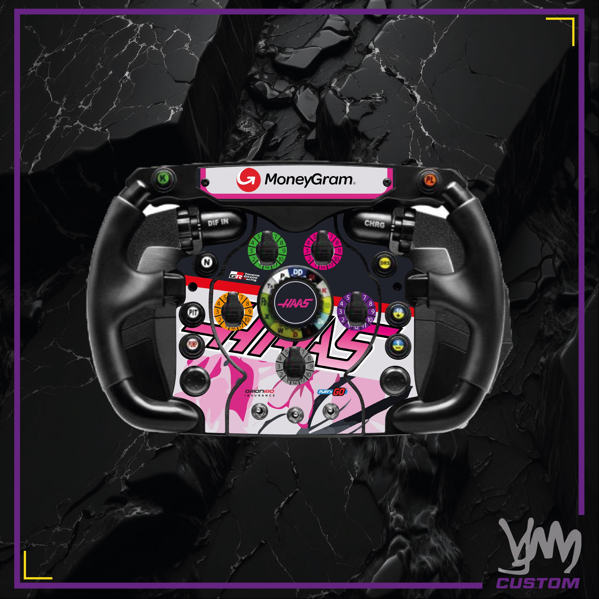 Stickers pour volant complet Thrustmaster Ferrari F1 Add-On - HAAS F1 Team édition Japon