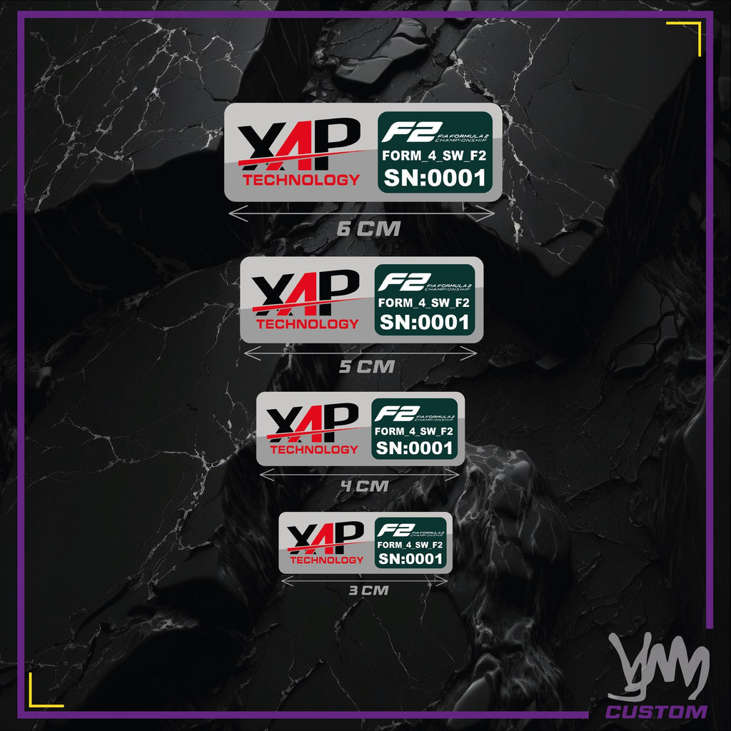 Sticker derrière volant Formule 2 XAP réplique volant officiel