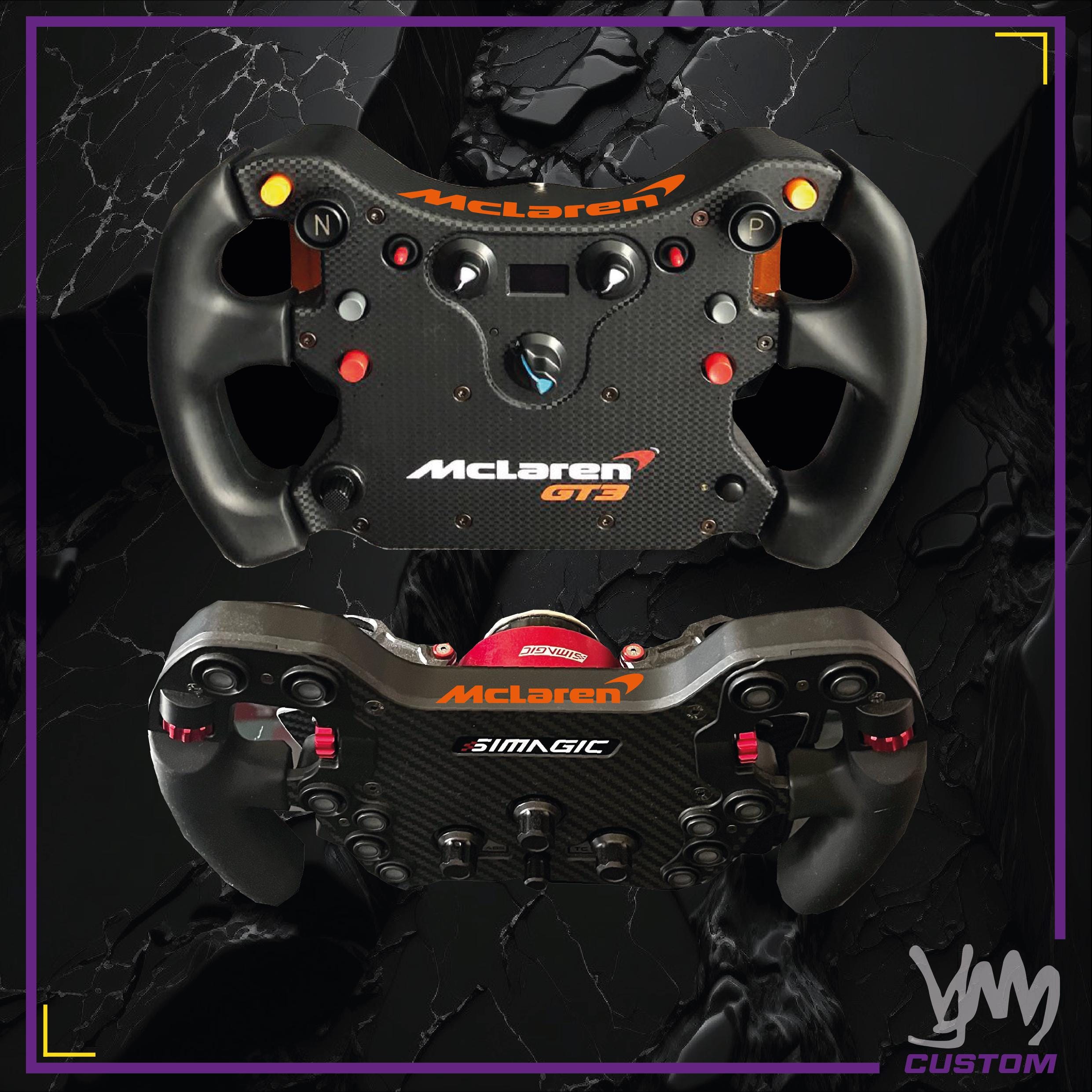 Sticker McLaren pour volant Thrustmaster Ferrari SF1000 - Add-On F1 - Fanatec Podium / CSL McLaren - SIMAGIC - Moza GS