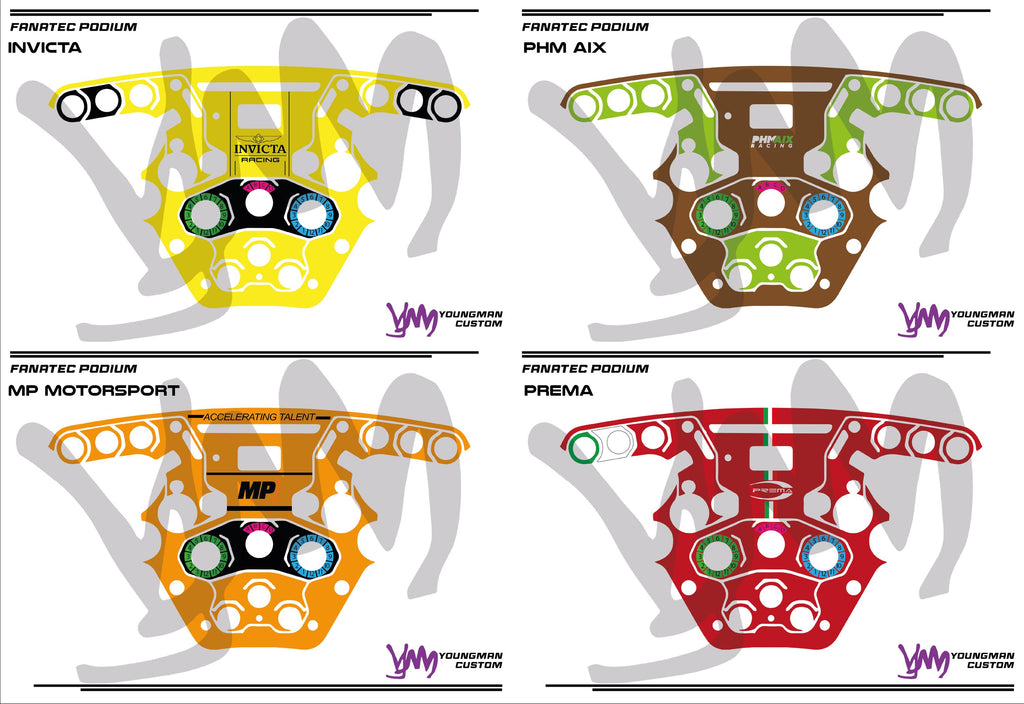 Stickers pour volant complet Fanatec Podium - Team F2 au choix
