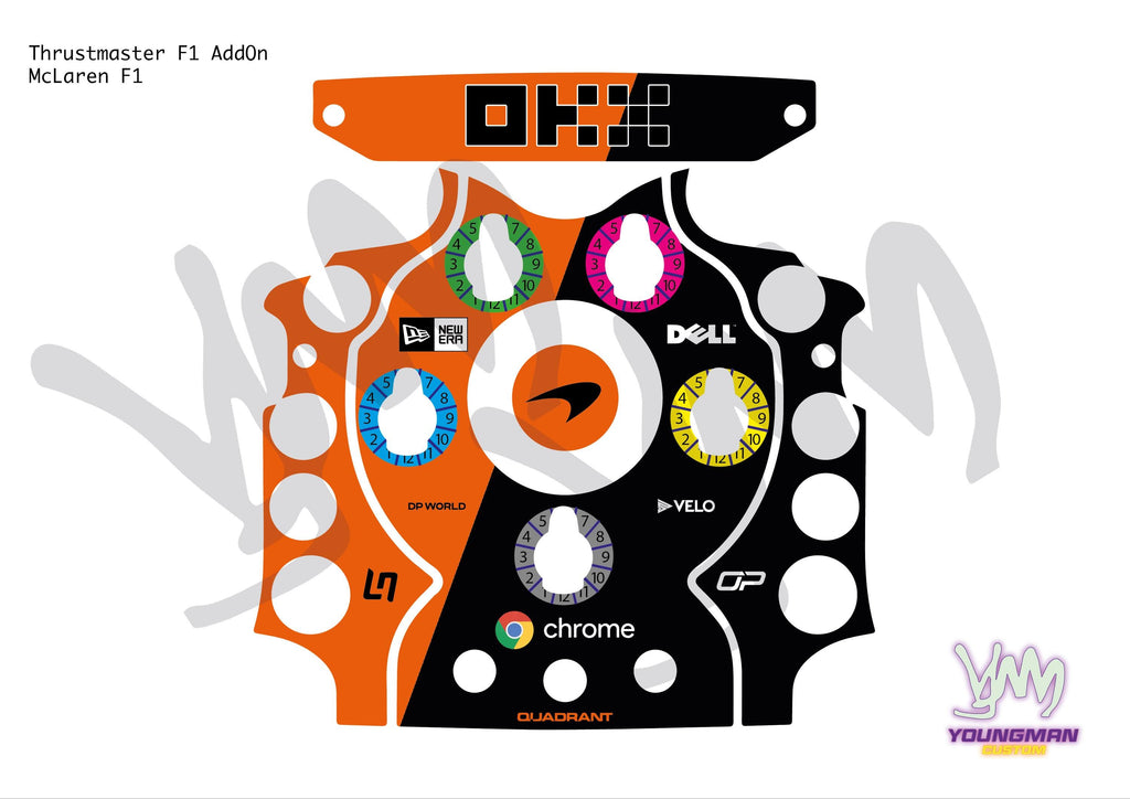 Stickers pour volant complet Thrustmaster Ferrari F1 Add-On - McLaren F1