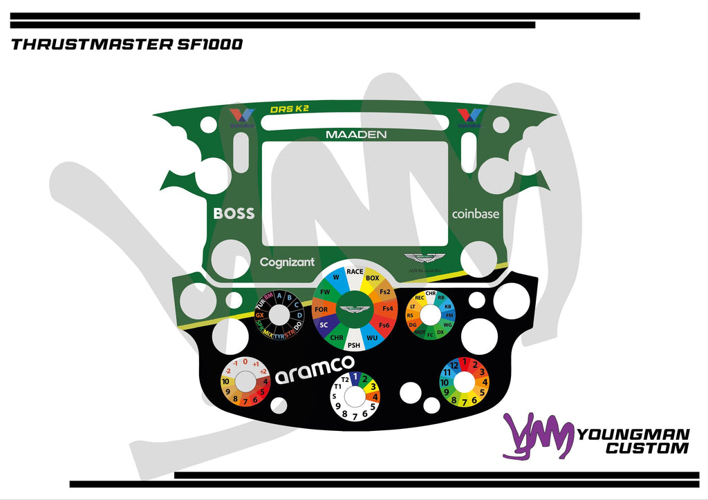 Stickers pour volant complet Thrustmaster SF1000 - Aston Martin F1