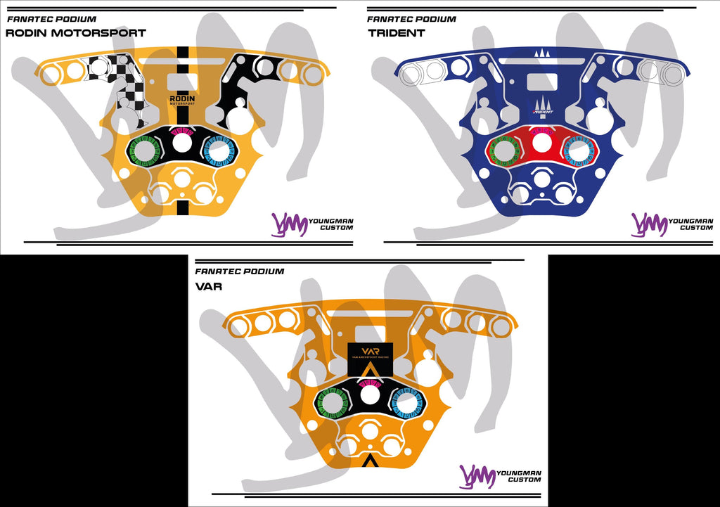 Stickers pour volant complet Fanatec Podium - Team F2 au choix