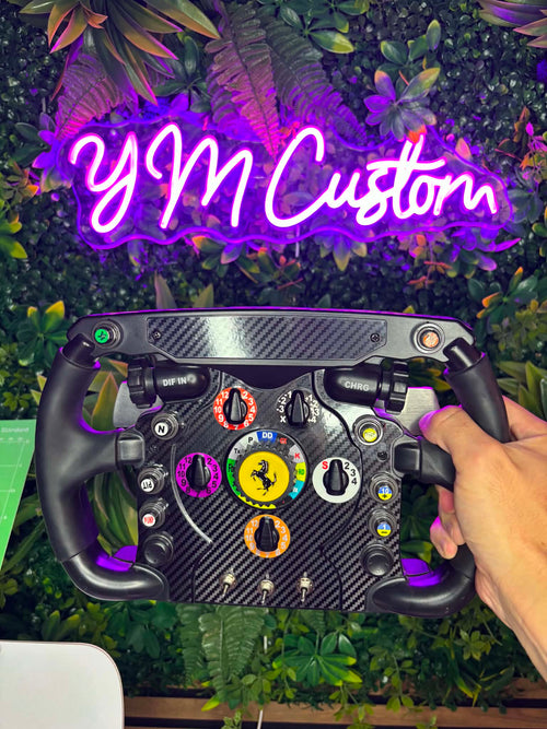 Carbon fiber effect sticker for Thrustmaster F1 Add-On steering wheel