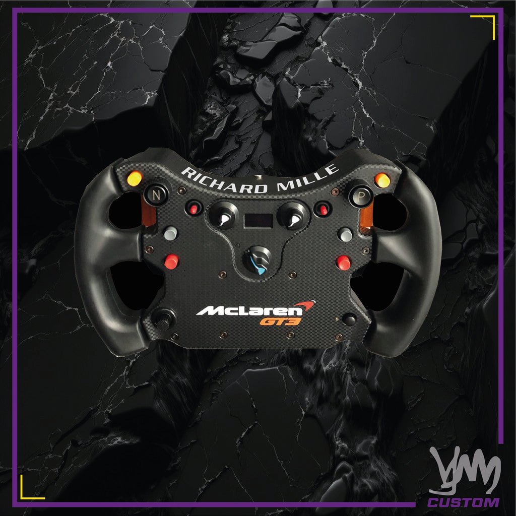 Sticker Richard Mille pour les volants Thrustmaster SF1000 / Add-On, Fanatec Podium / CSL Elite McLaren, SIMAGIC