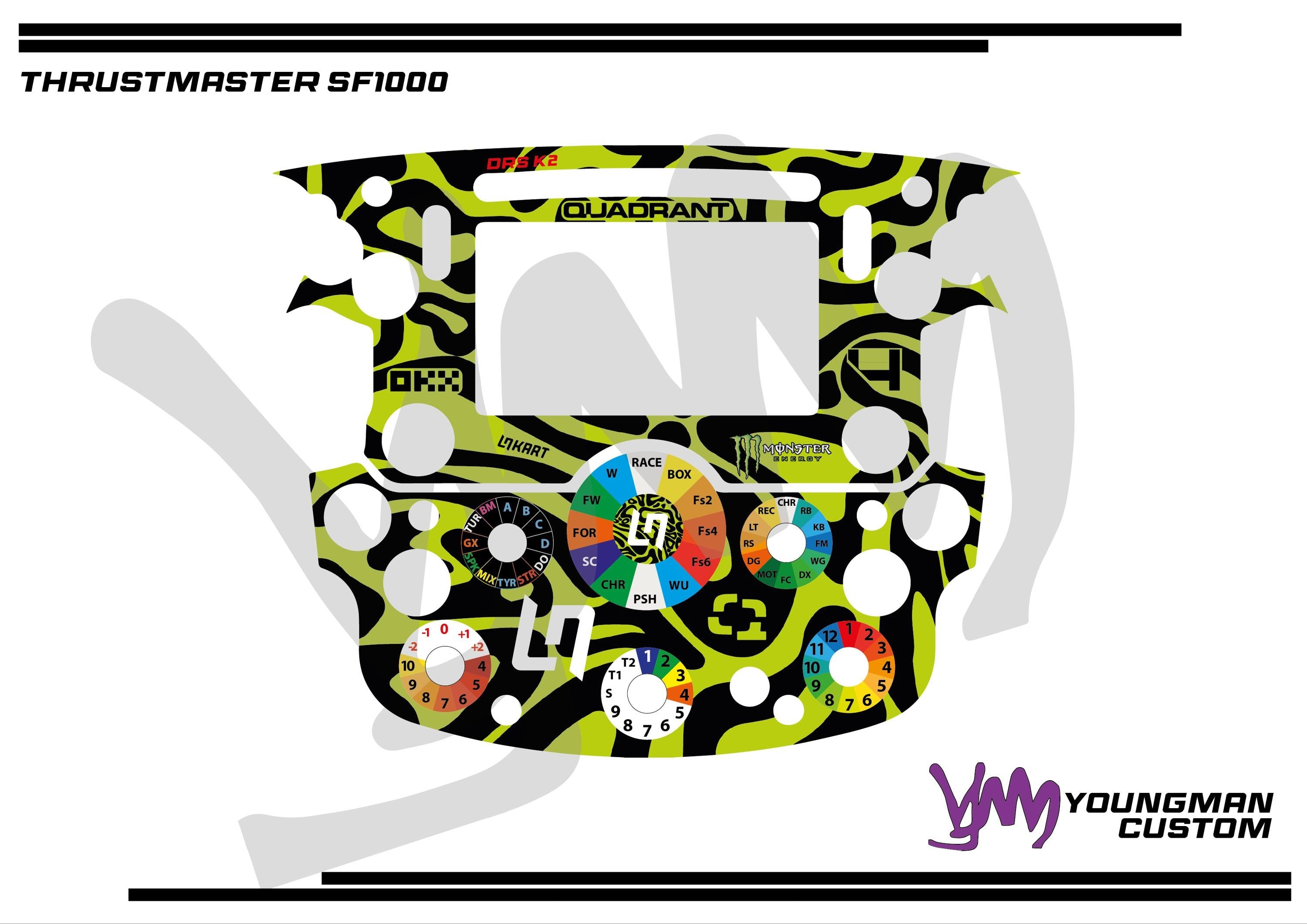 Stickers pour volant complet Thrustmaster SF1000 - Lando Norris casque édition spéciale