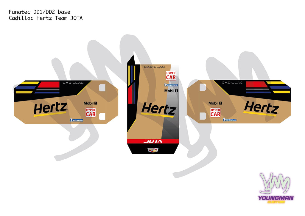 Stickers pour base moteur Fanatec DD1 ou DD2 - Cadillac Hertz Team JOTA