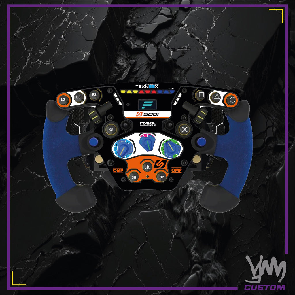 Stickers pour volant complet Fanatec Podium - marques karting Sodi, CRG, FA Kart, Exprit OTK