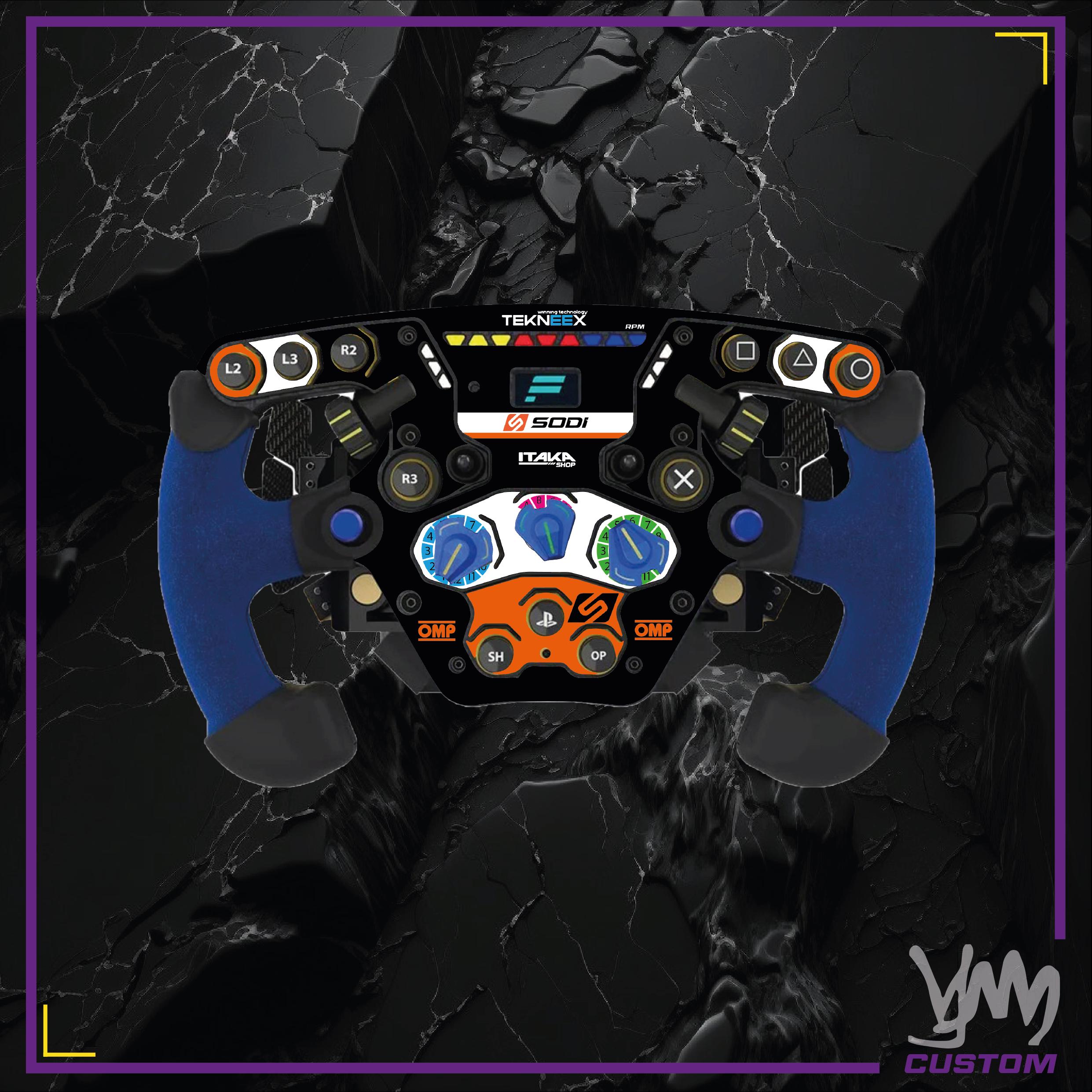 Stickers pour volant complet Fanatec Podium - marques karting Sodi, CRG, FA Kart, Exprit OTK