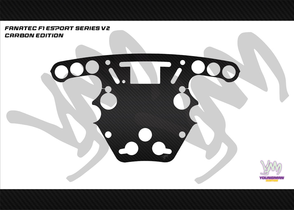 Stickers effet fibre de carbone pour volant Fanatec Esport F1 V1 et V2