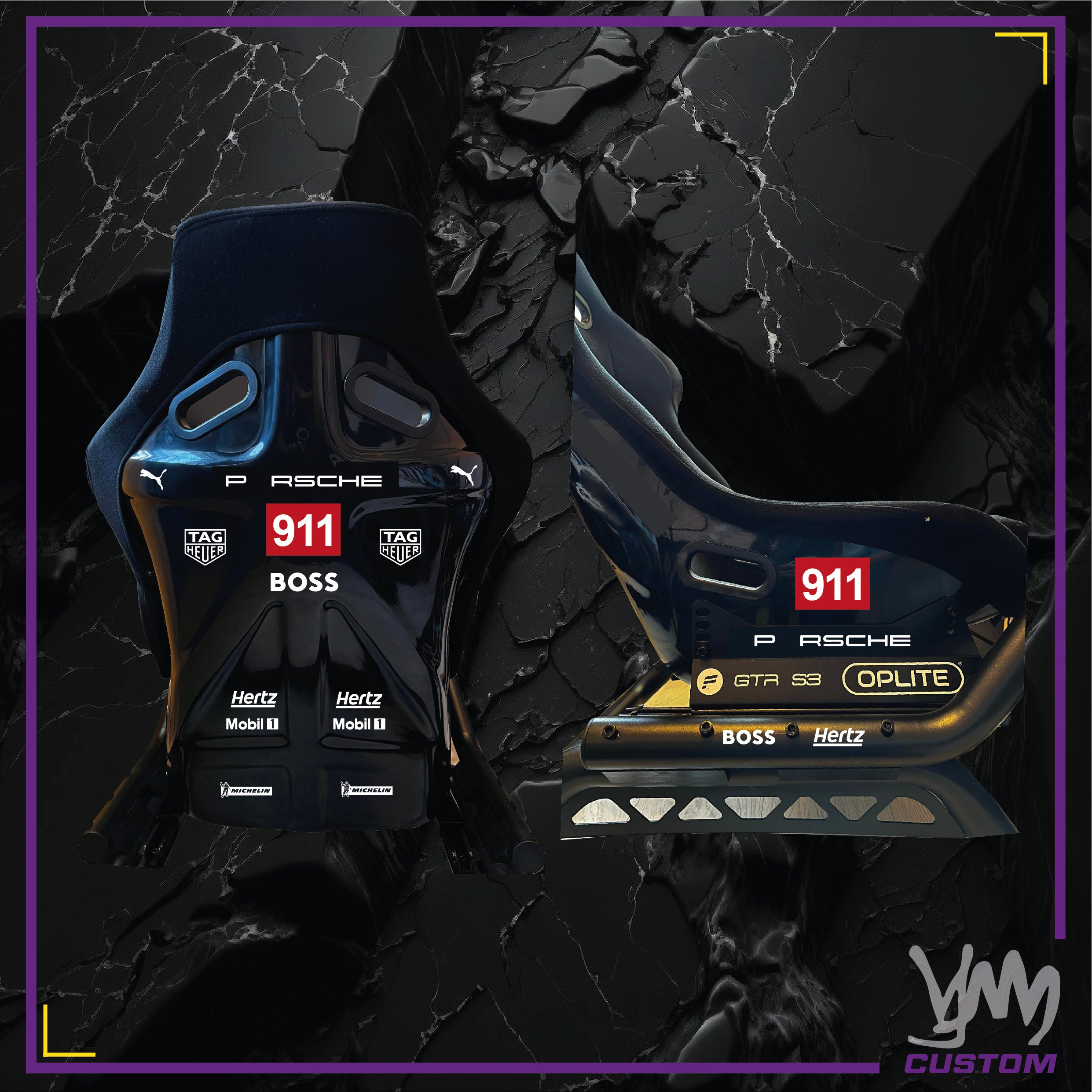 Stickers pour siège / châssis OPLITE Porsche 911 GT3