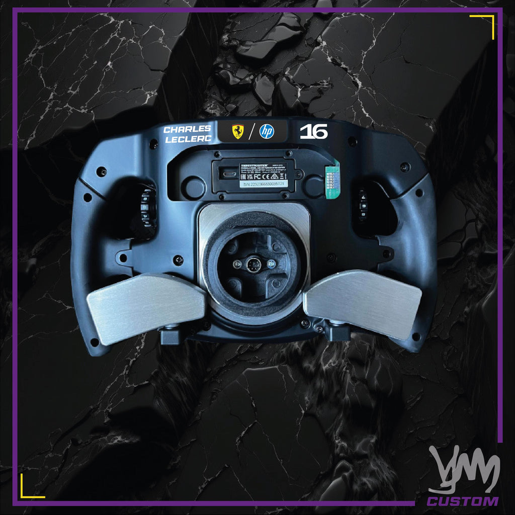 Stickers pour le dos du volant Thrustmaster Ferrari SF1000 - Ferrari HP F1 Lewis Hamilton ou Charles Leclerc au choix