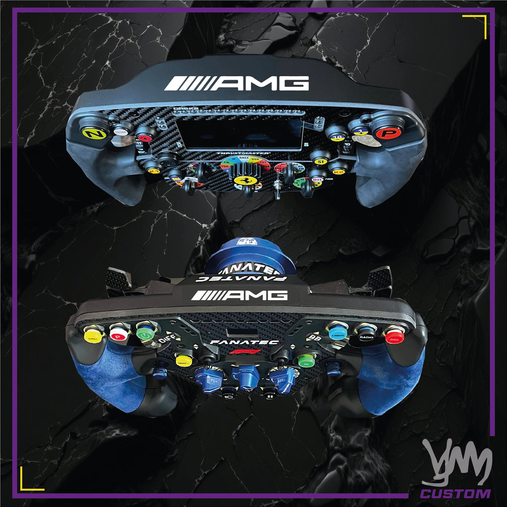 Sticker AMG pour les volants Thrustmaster SF1000 / Add-On, Fanatic Podium et SIMAGIC