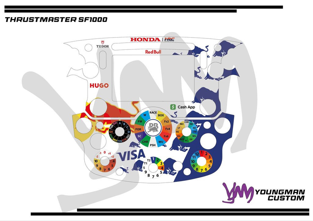 Stickers pour volant complet Thrustmaster Ferrari SF1000 - Visa CashApp Racing Bulls