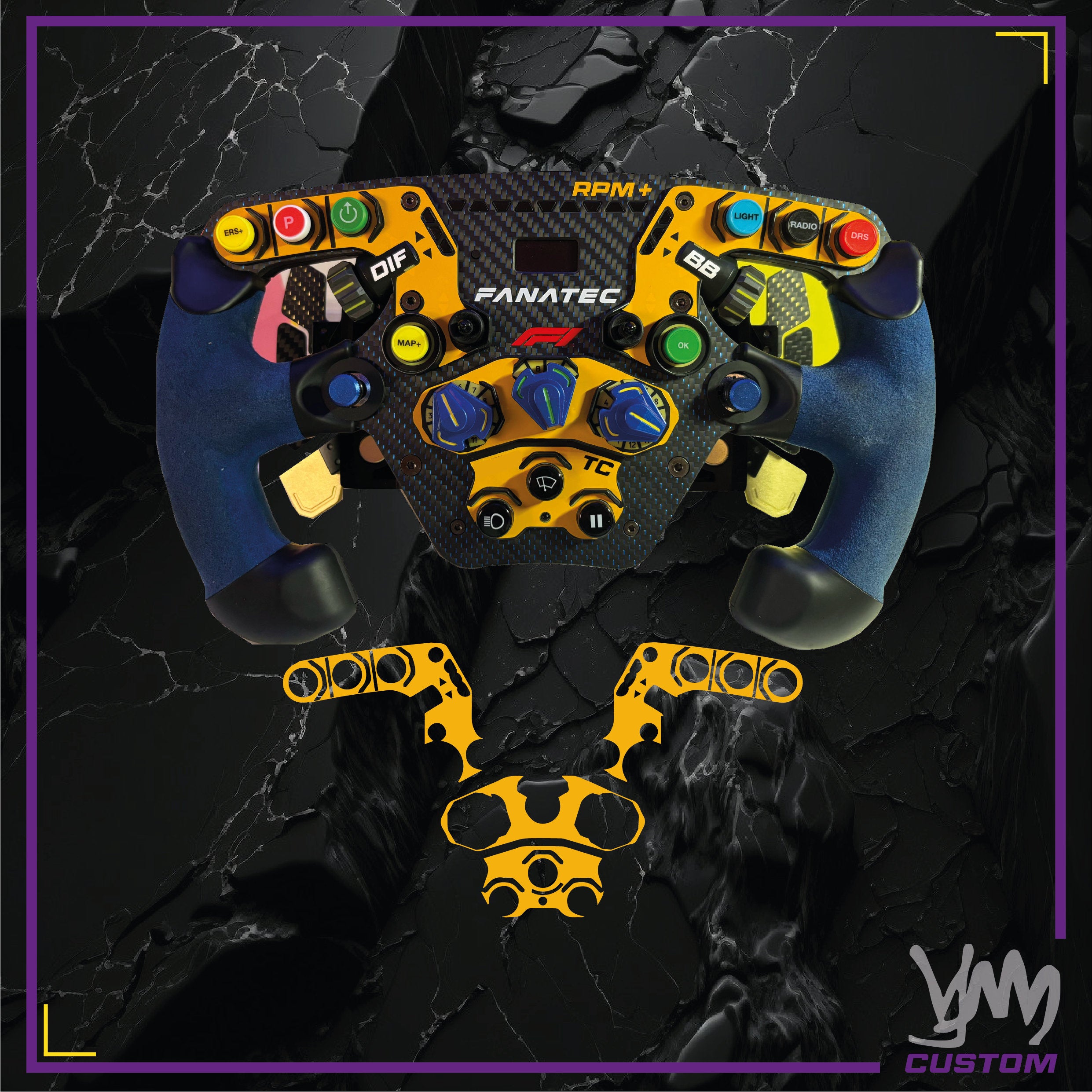 Sticker couleur pour volant Fanatec Podium - Décoration F1 racing