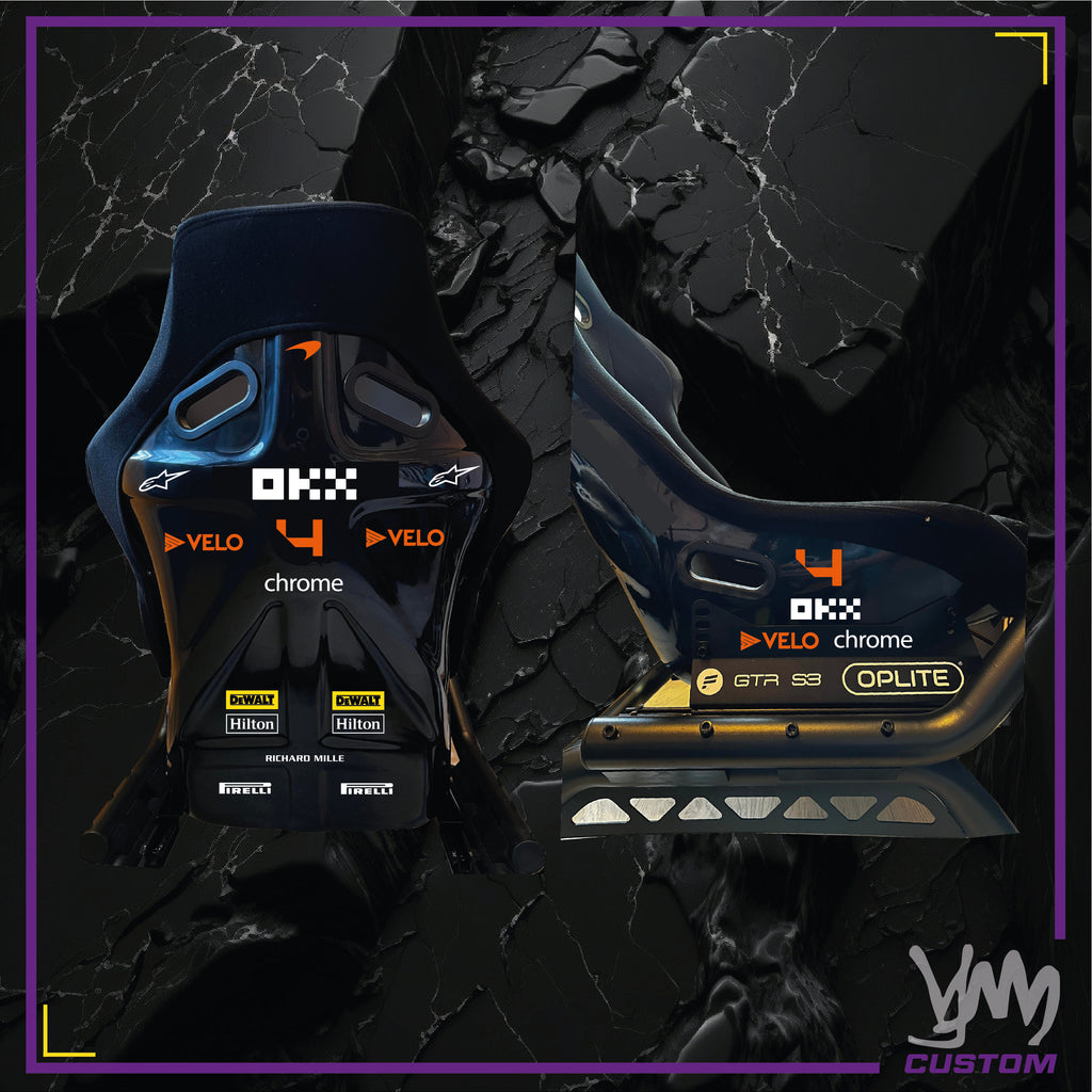 Stickers pour siège / châssis OPLITE McLaren F1 Team Norris / Piastri