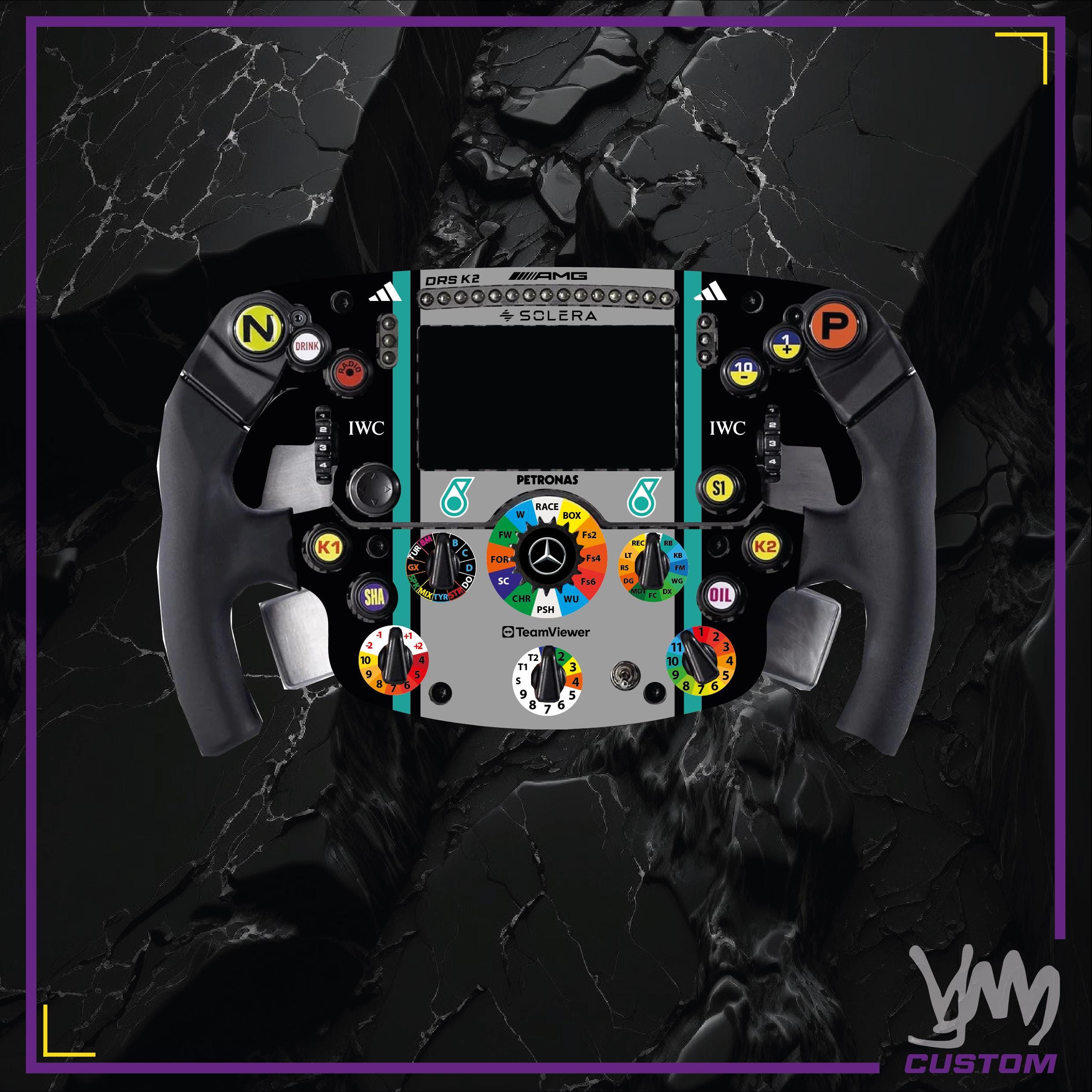 Stickers pour volant complet Thrustmaster SF1000 - Mercedes-AMG Petronas F1 Team