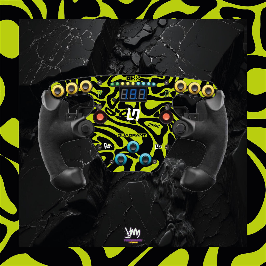 Stickers pour volant Fanatec Esport F1 V1 et V2 -  Lando Norris LN4 Quadrant McLaren casque