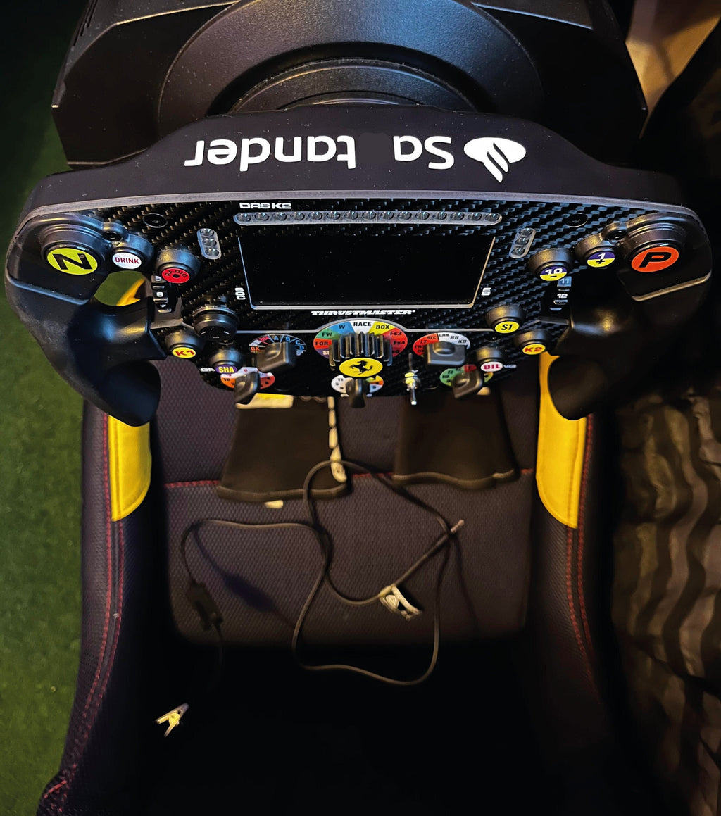 Sticker Santander pour volant Thrustmaster Ferrari SF1000 - Add-On F1 - Fanatec Podium Racing Wheel F1 - volant SIMAGIC