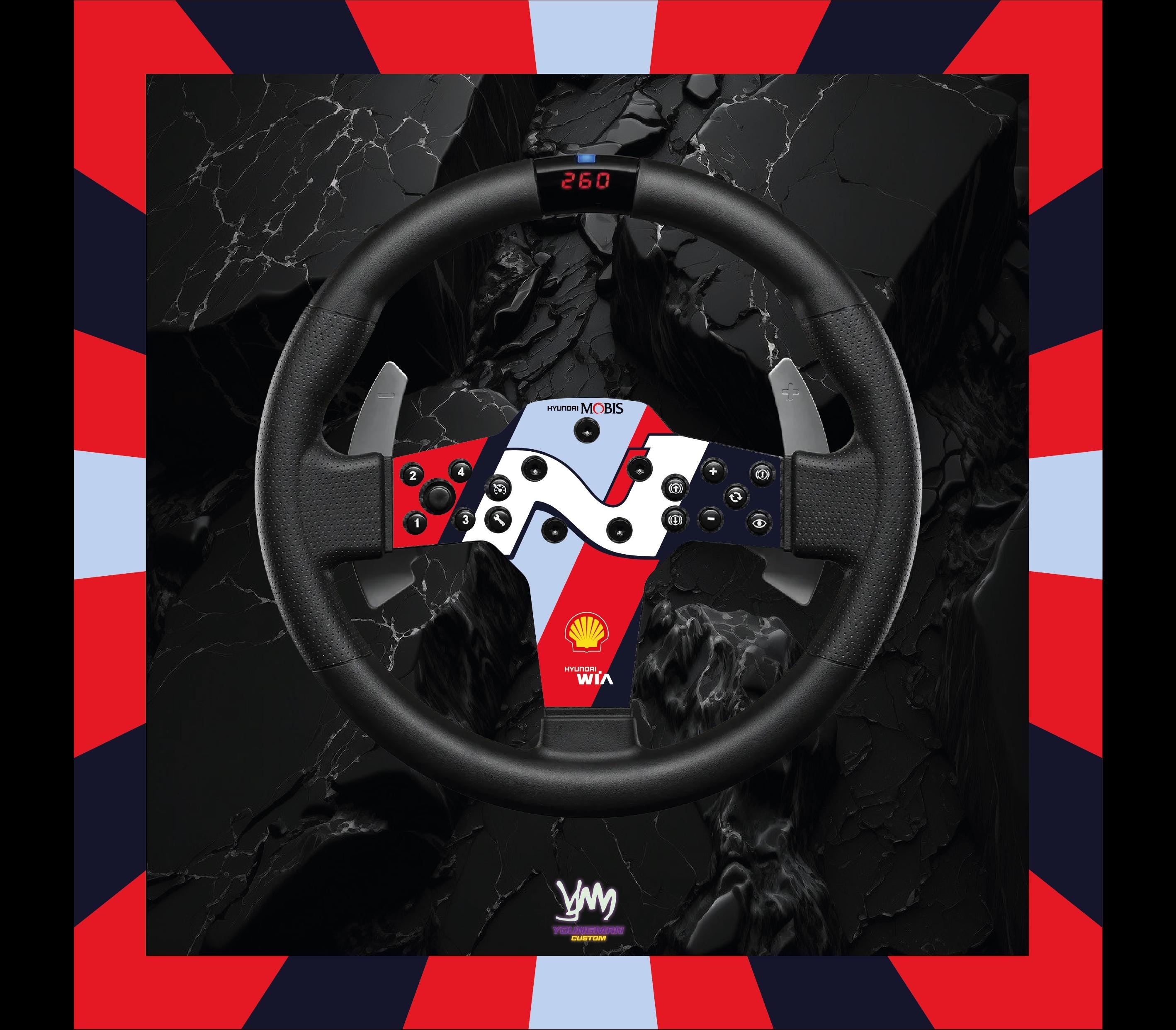 Sticker pour volant complet Fanatec CSL P1 V2 - Hyundai WRC