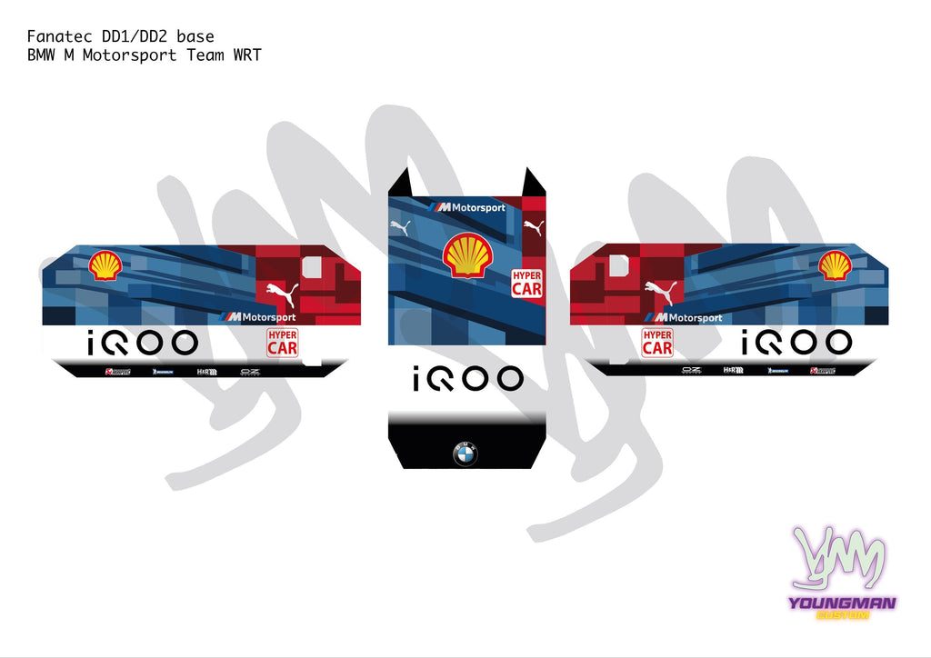 Stickers pour base moteur Fanatec DD1 ou DD2 - BMW M Motorsport team WRT