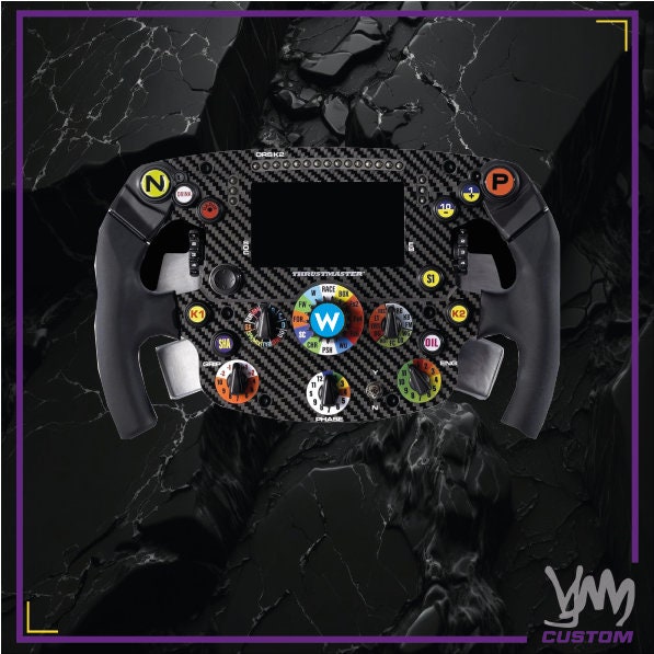 Stickers équipes de F1 au choix pour remplacement logo central pour volant Thrustmaster Ferrari SF1000