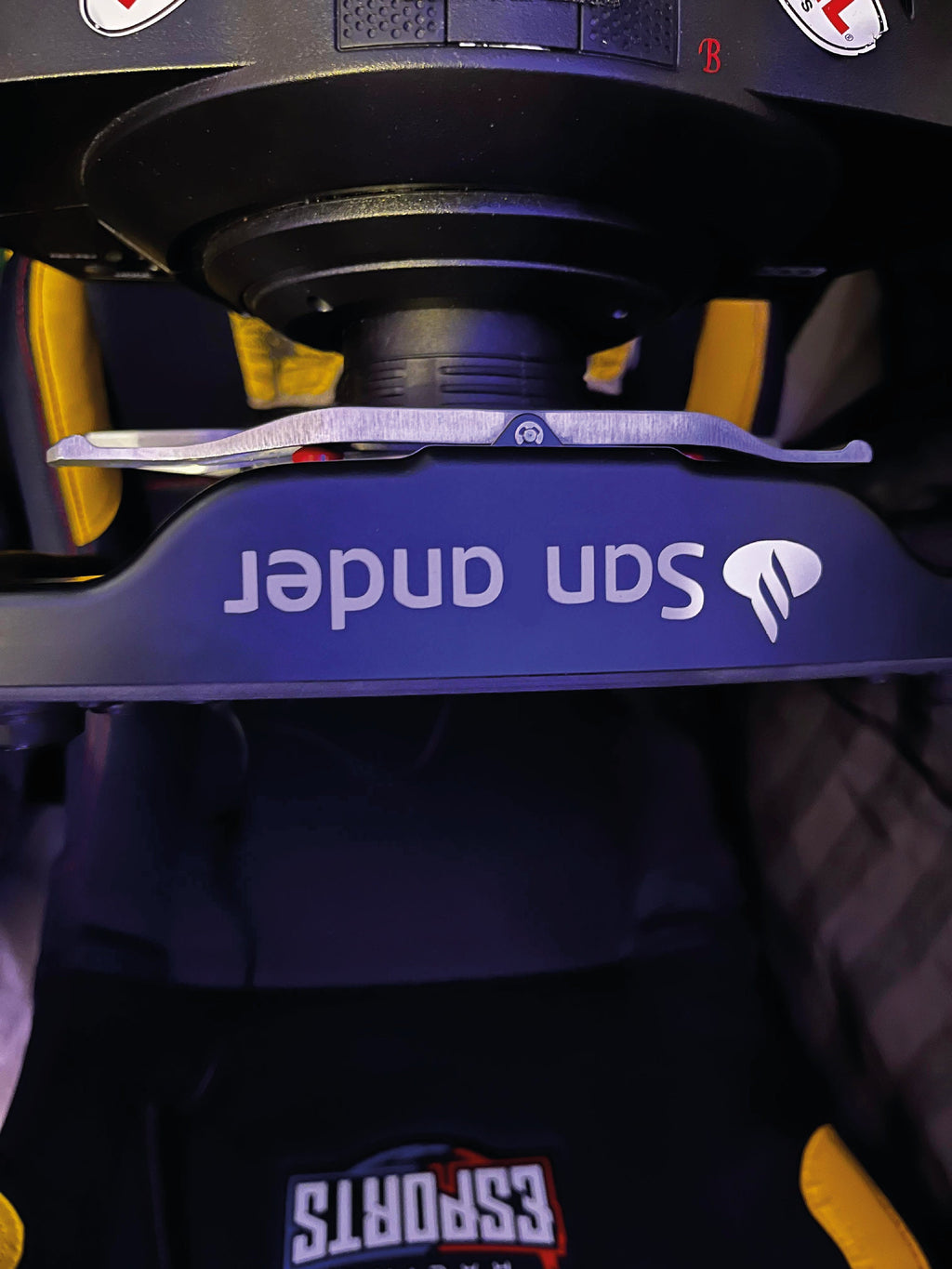 Sticker Santander pour volant Thrustmaster Ferrari SF1000 - Add-On F1 - Fanatec Podium Racing Wheel F1 - volant SIMAGIC