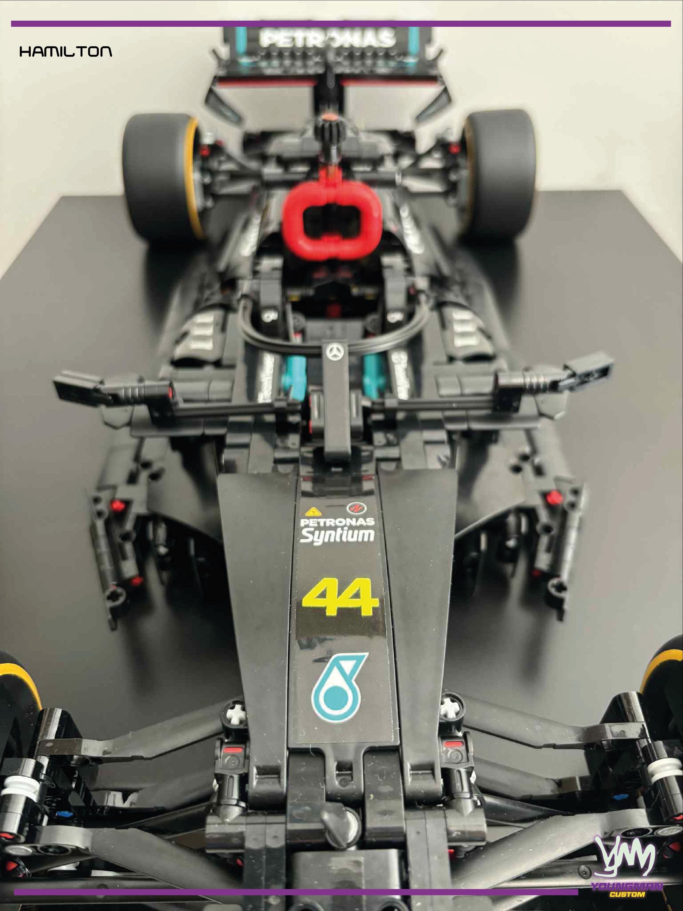 Pack de stickers pour Lego Technic Mercedes-AMG F1 W14 E-Performance pneus et numéro Hamillton / Russell