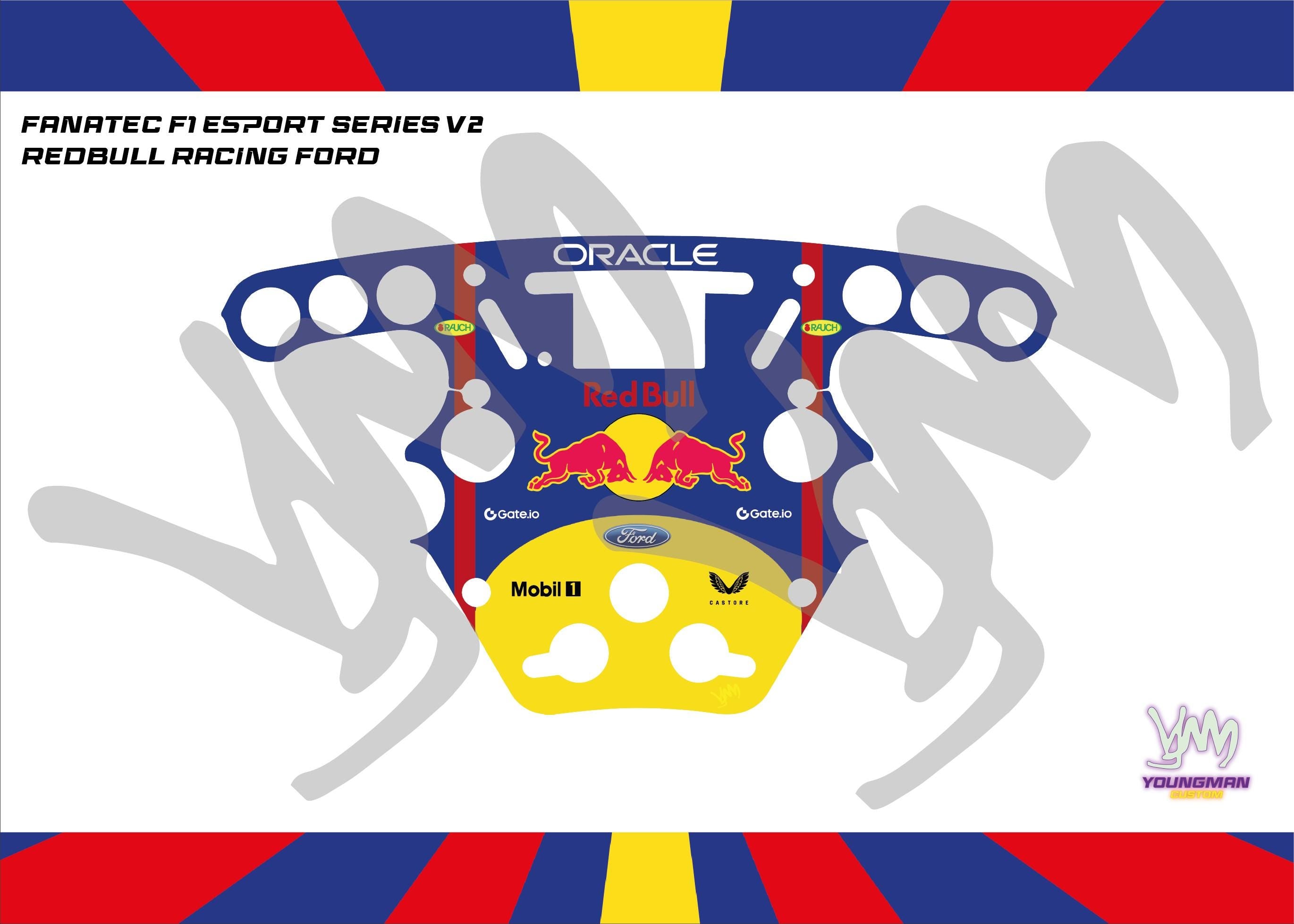 Stickers pour volant Fanatec Esport F1 V1 et V2 - RB Racing Ford