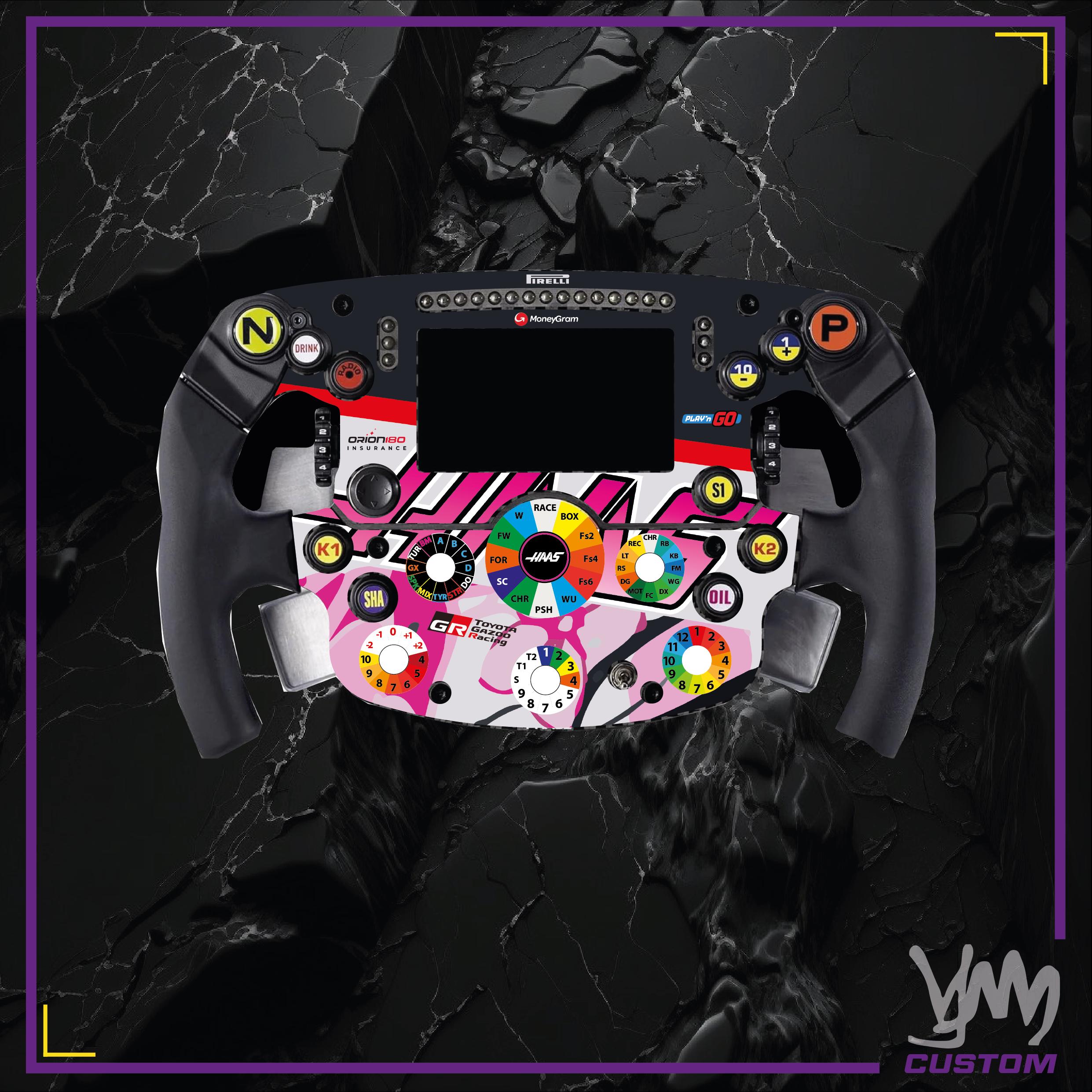 Stickers pour volant complet Thrustmaster Ferrari SF1000 - HAAS F1 Team édition Japon