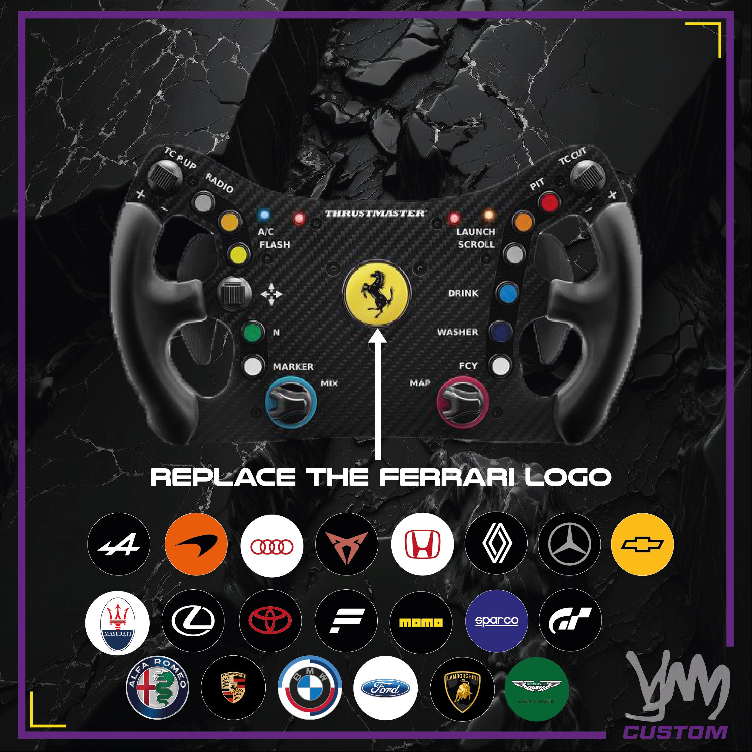 Sticker centre de volant pour Thrustmaster Ferrari 488 GT3 Add-On