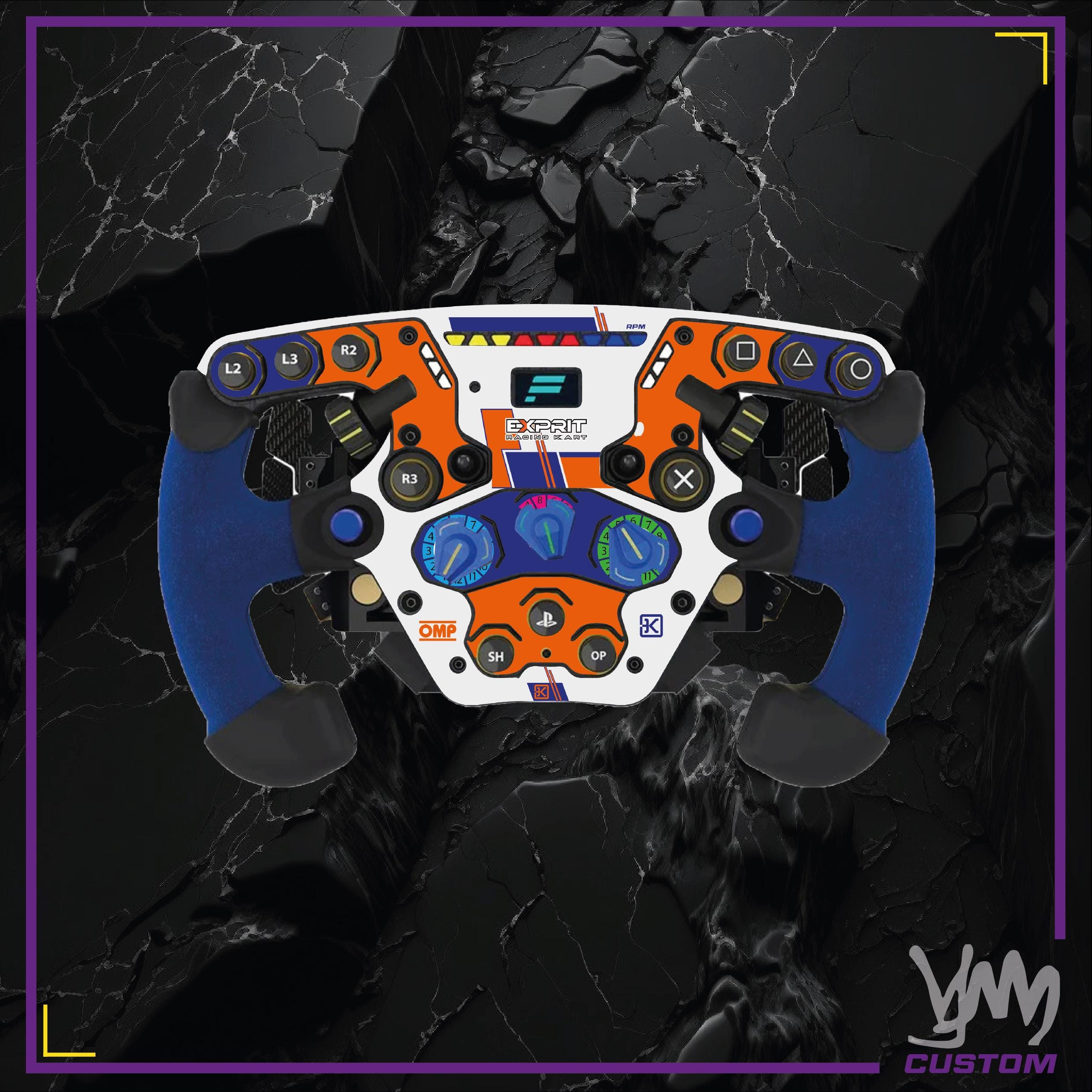 Stickers pour volant complet Fanatec Podium - marques karting Sodi, CRG, FA Kart, Exprit OTK