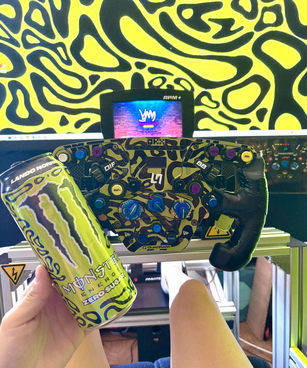 Pack de stickers Lando Norris edition spéciale Fanatec (volant et base moteur)