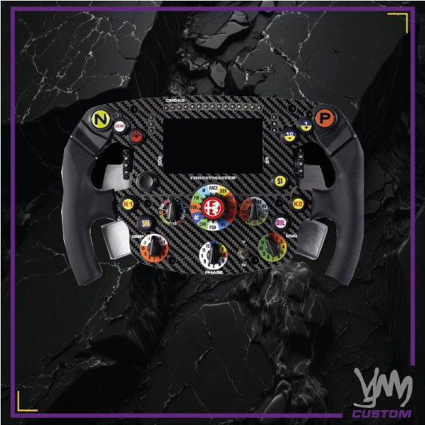 Stickers équipes de F1 au choix pour remplacement logo central pour volant Thrustmaster Ferrari SF1000