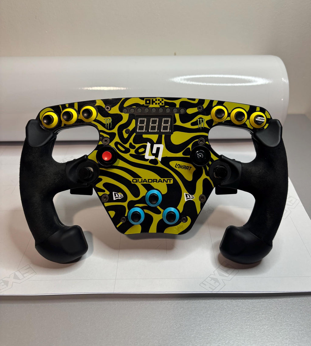 Stickers pour volant Fanatec Esport F1 V1 et V2 -  Lando Norris LN4 Quadrant McLaren casque