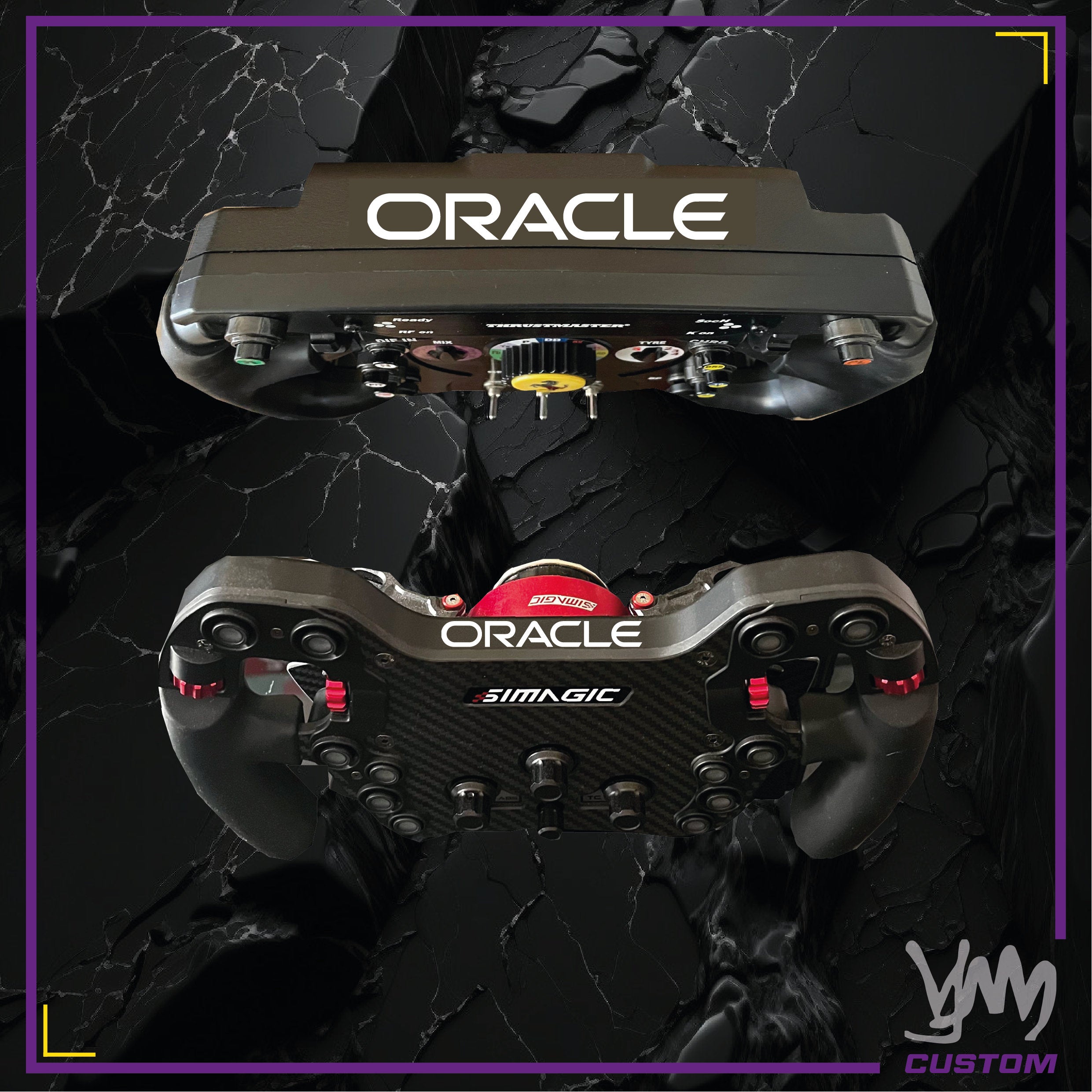 Sticker Oracle RedBull pour volant Thrustmaster Ferrari SF1000 - Fanatec Podium Racing Wheel F1 - volant SIMAGIC