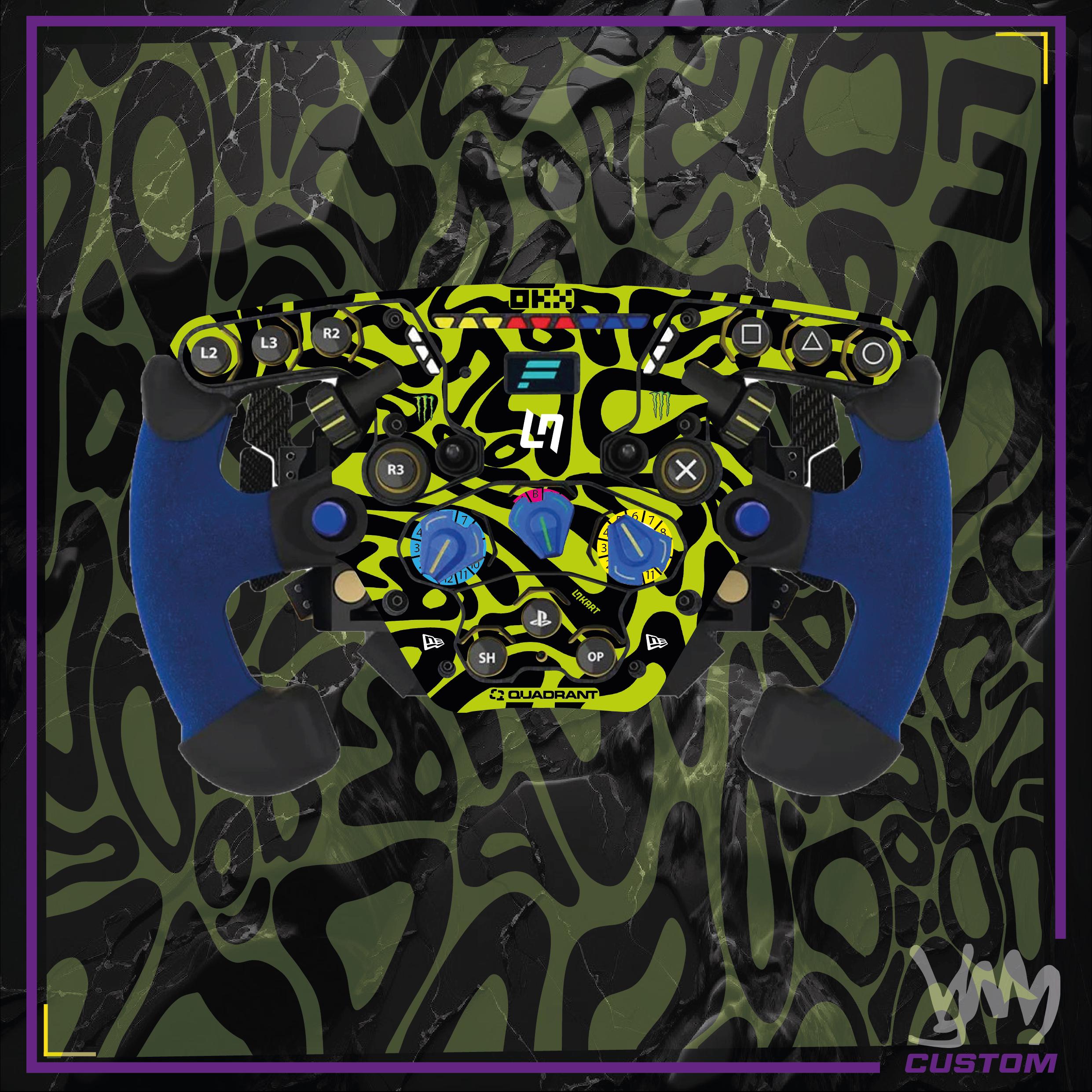 Stickers pour volant complet Lando Norris LN4 Quadrant McLaren casque 2025