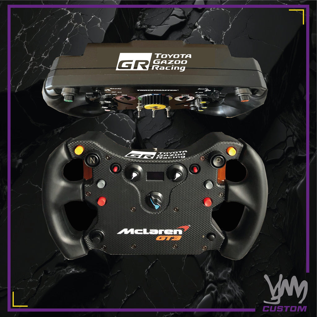 Sticker Toyota GR pour volant Thrustmaster Ferrari SF1000 - Add-On F1 - Fanatec Podium / CSL McLaren - Simagic - Moza GS