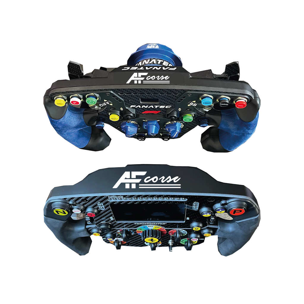 AF Corse sticker for the top of a SIM racing steering wheel