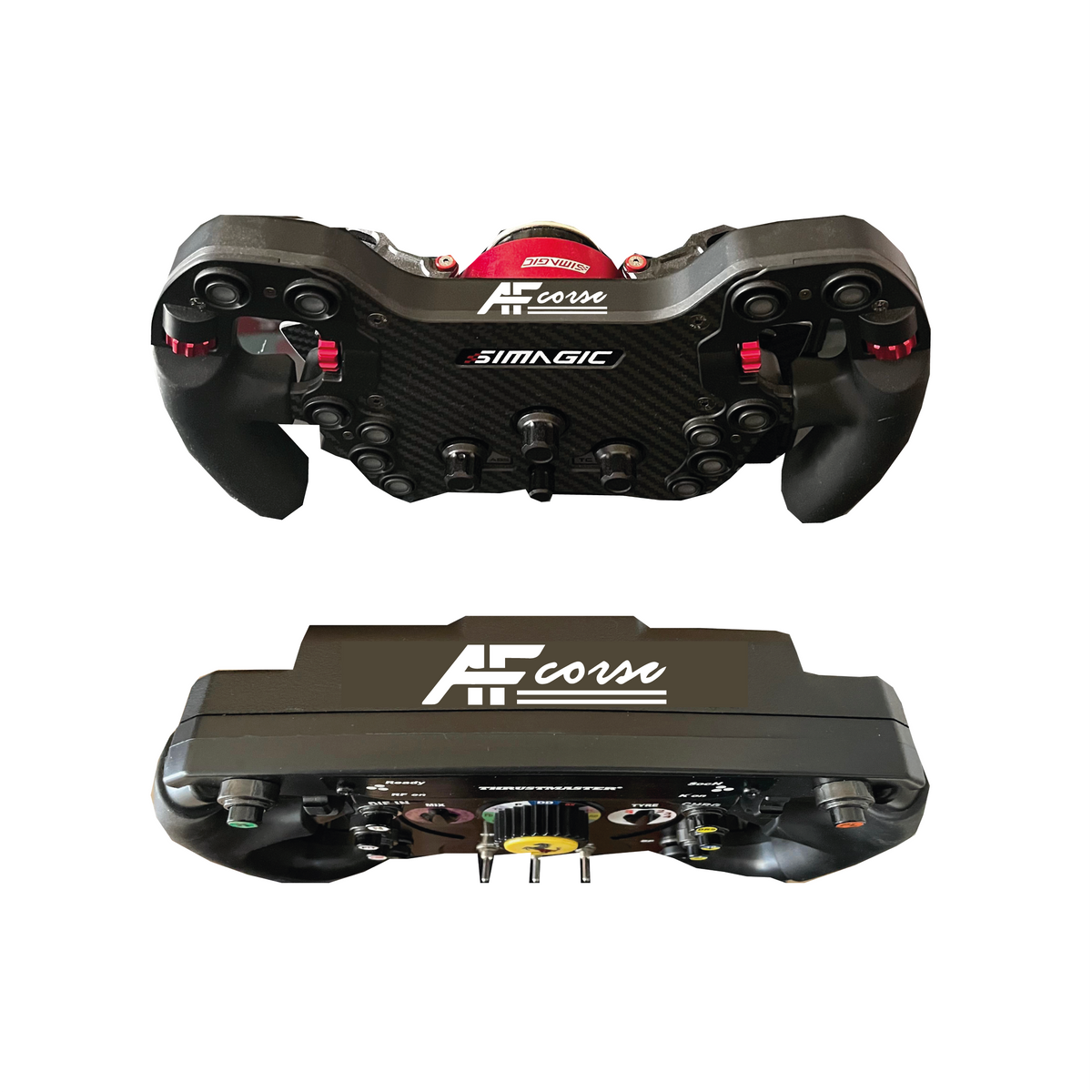AF Corse sticker for the top of a SIM racing steering wheel