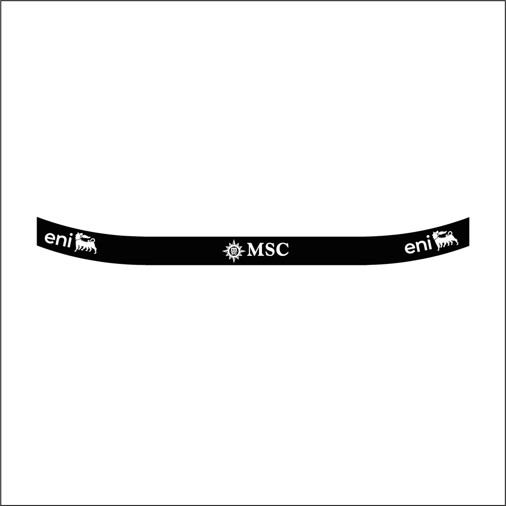 Autocollant bandeau de visière réplique casque Alpine BWT F1