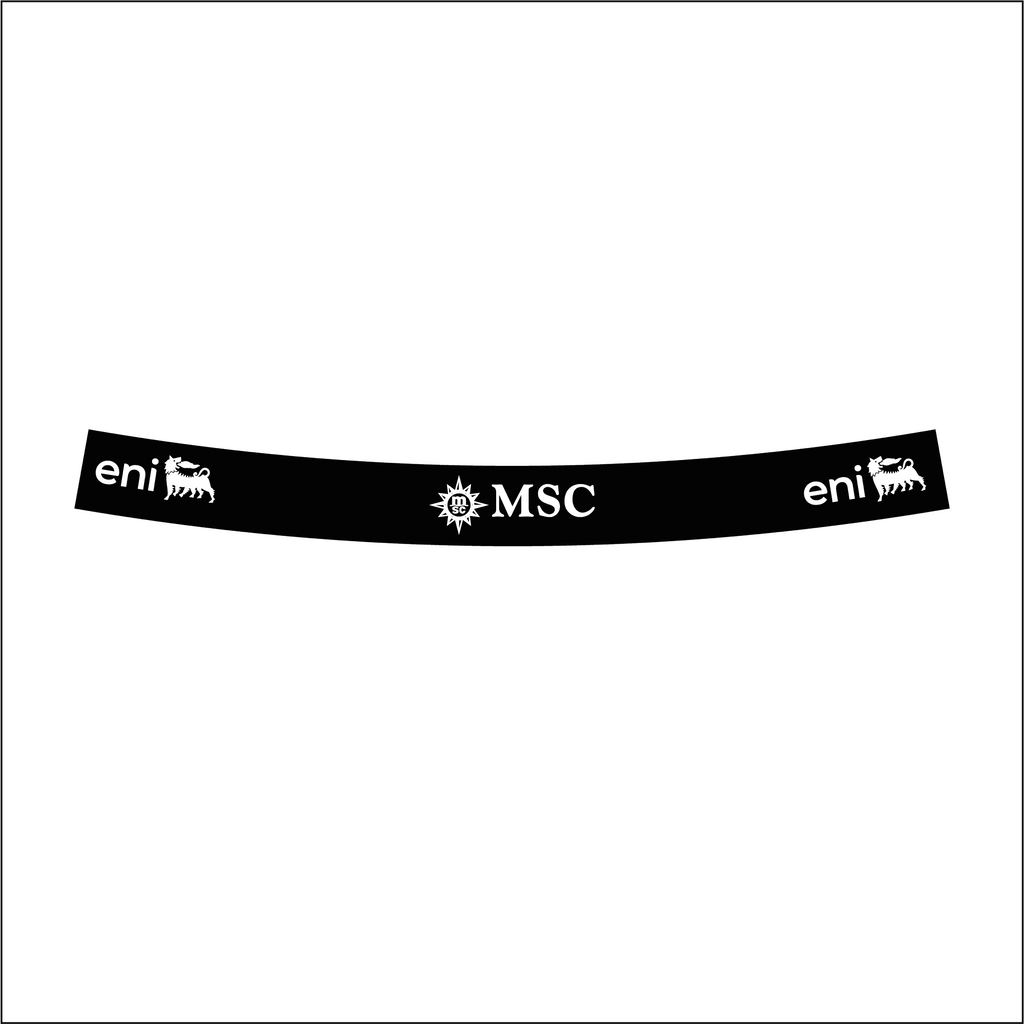 Autocollant bandeau de visière réplique casque Alpine BWT F1