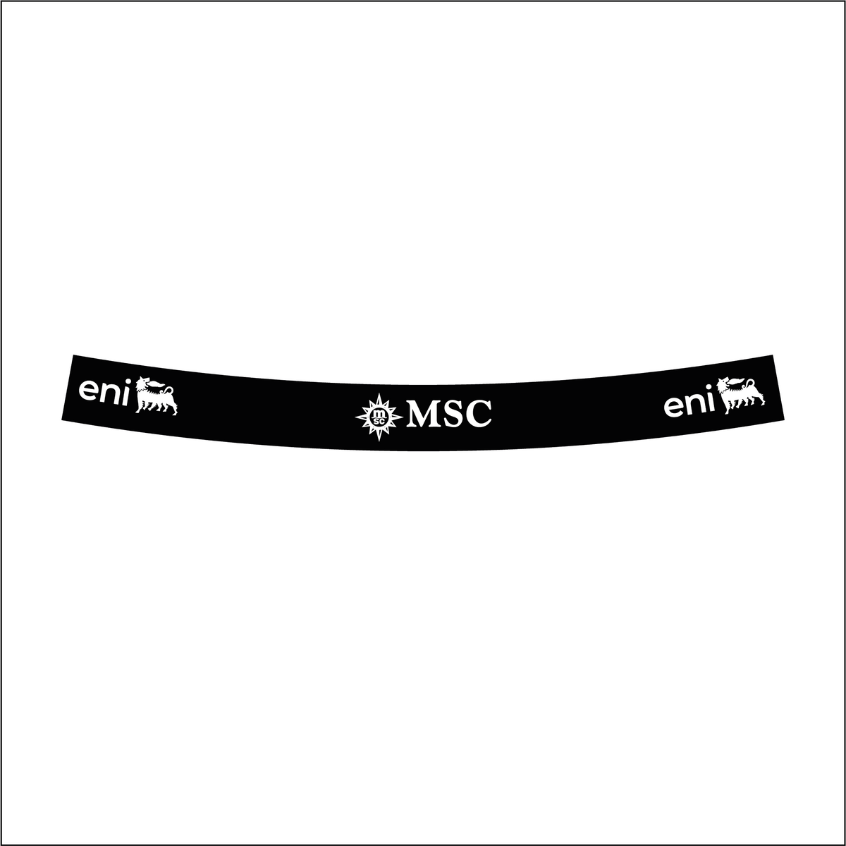 Autocollant bandeau de visière réplique casque Alpine BWT F1