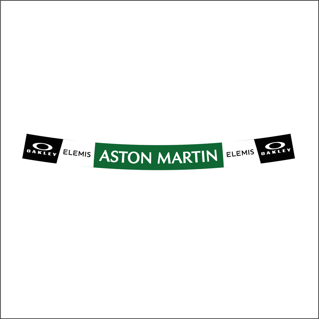 Autocollant bandeau de visière réplique casque Aston Martin F1